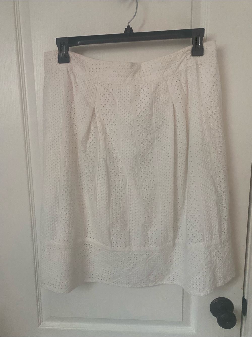Studio West White Eyelet A-Line Skirt